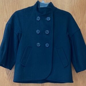 CLASSY DESIGNER DOUBLE BREASTED BCBGMAXAZRIA BLACK JACKET SIZE XS